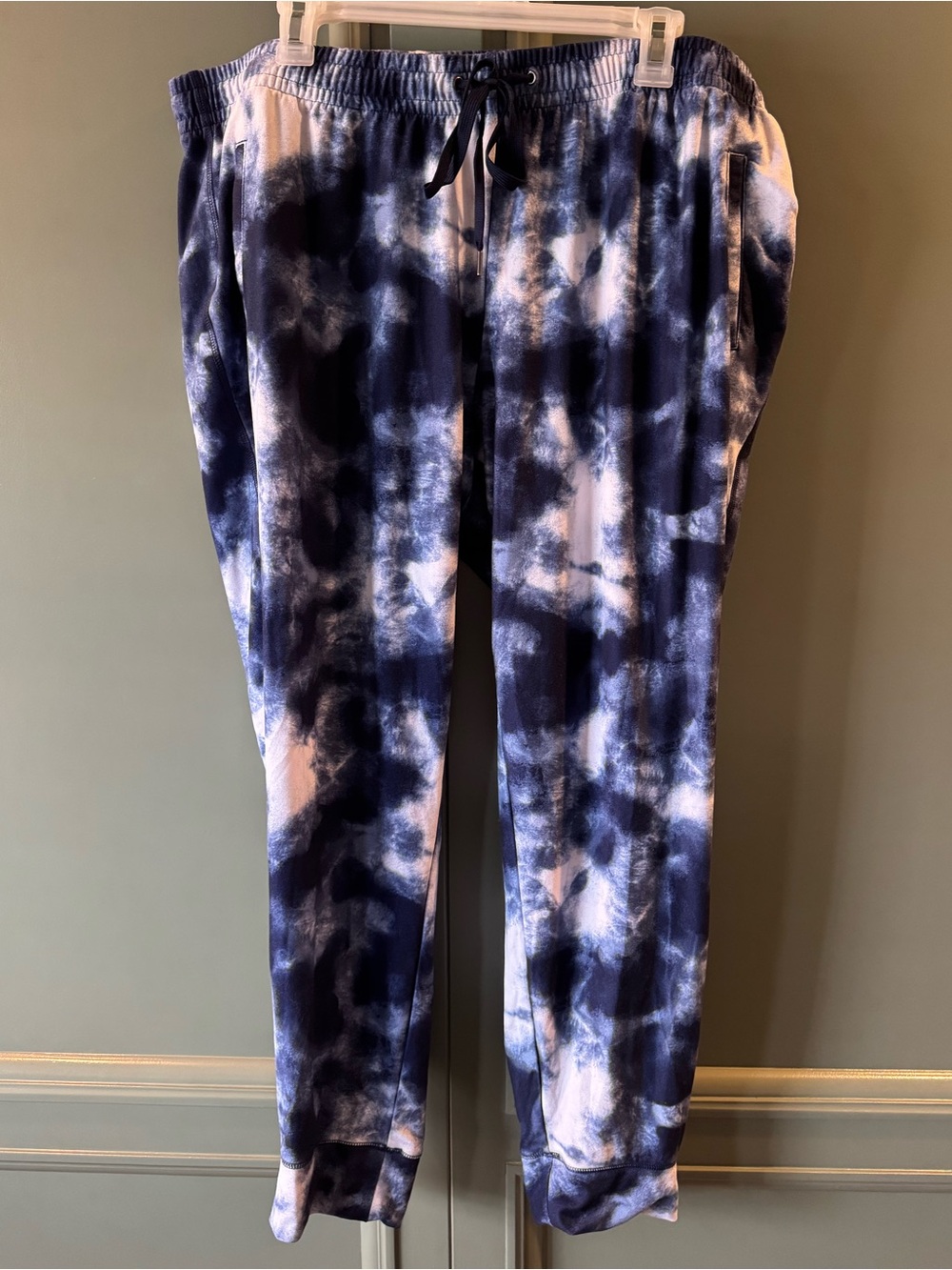 Old Navy Active Blue and White Tie-Dye Joggers